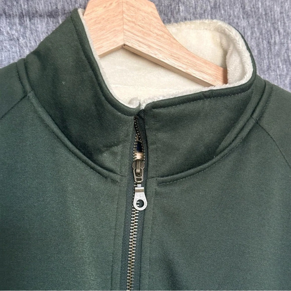 Denim & Co Bomber Jacket Unisex Women XL Full Front Zip Army Green - Picture 6 of 10